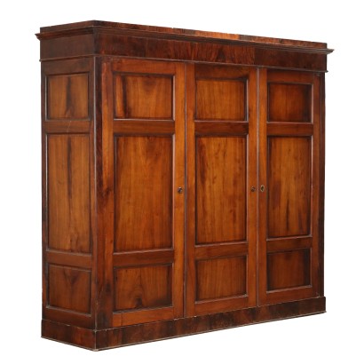 Antiker Schrank Louis Philippe '800 Tannenholz Pappel Walnuss Maser