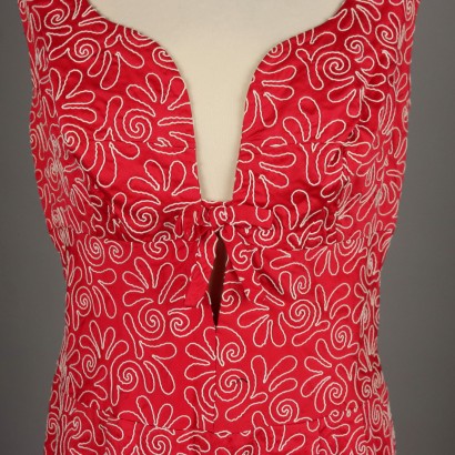 Robe Rouge et Blanche Vintage