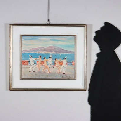 Gemälde von Mario Cortiello 1972, Neapel ist Pulcinella, Mario Cortiello, Mario Cortiello, Mario Cortiello, Mario Cortiello, Mario Cortiello, Mario Cortiello