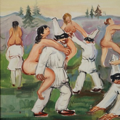 Gemälde von Mario Cortiello 1976,Pulcinella-Spiele,Mario Cortiello,Gemälde von Mario Cortiello 1976,Mario Cortiello,Mario Cortiello,Mario Cortiello,Mario Cortiello,Mario Cortiello