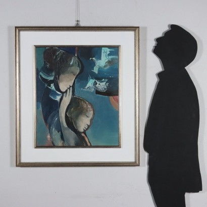 Dipinto di Mario Bionda ,Figure nell'azzurro,Mario Bionda,Mario Bionda,Mario Bionda,Mario Bionda,Mario Bionda