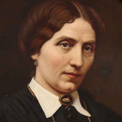 arte, arte italiana, pittura ottocento italiana,Ritratto Femminile