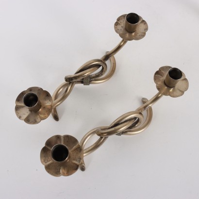 Coppia di Candelabri in Argento