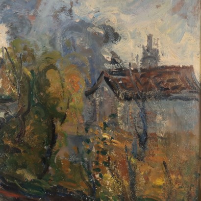 Dipinto con Paesaggio di Giovanni Balans,L'Olona,Giovanni Balansino,Giovanni Balansino,Giovanni Balansino,Giovanni Balansino,Giovanni Balansino,Giovanni Balansino