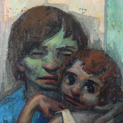 Dipinto di Franco Ferlenga ,Donna con Bambino,Franco Ferlenga,Franco Ferlenga,Franco Ferlenga,Franco Ferlenga,Franco Ferlenga