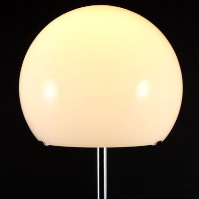 Vintage Floor Lamp Metal Glass Italy 1970s