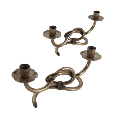 Coppia di Candelabri in Argento