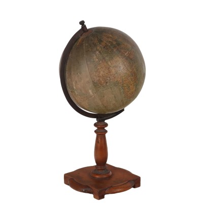 Terrestrial Globe Map Antonio Vallardi Editore Milan