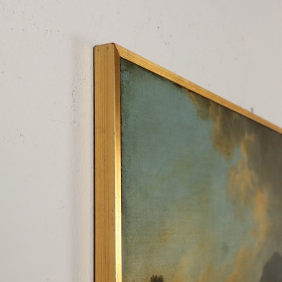 Peinture de paysage avec des troupeaux
