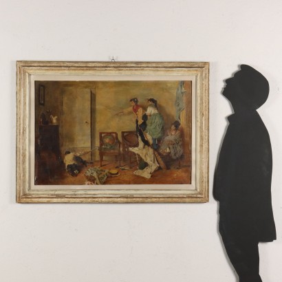 Dipinto copia da Giacomo Favretto ,Il sorcio,Giacomo Favretto,Giacomo Favretto,Giacomo Favretto