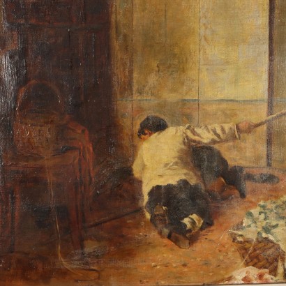 Dipinto copia da Giacomo Favretto ,Il sorcio,Giacomo Favretto,Giacomo Favretto,Giacomo Favretto