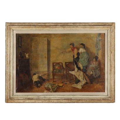 Dipinto copia da Giacomo Favretto ,Il sorcio,Giacomo Favretto,Giacomo Favretto,Giacomo Favretto
