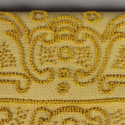 Vintage Yellow Clutch Bag with Beads