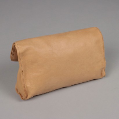Sandfarbene Ledertasche, Vintage Sandfarbene Ledertasche