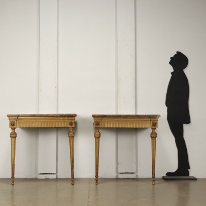 Coppia di Consolle in stile Neoclassico