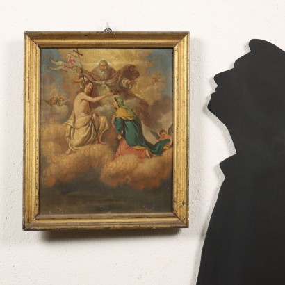 Peinture avec Couronnement de la Vierge ,Le couronnement de la Vierge