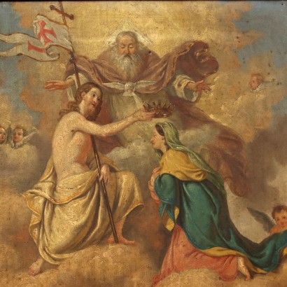 Peinture avec Couronnement de la Vierge ,Le couronnement de la Vierge