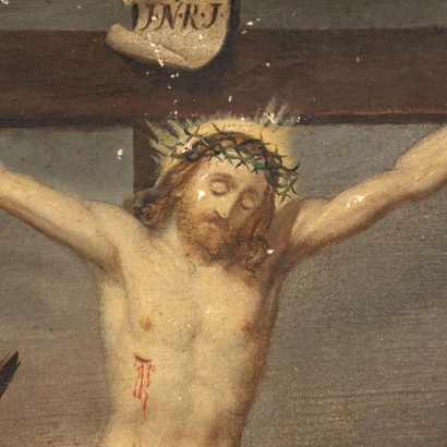Dipinto con Cristo in Croce e Santi,Cristo in Croce con Santi
