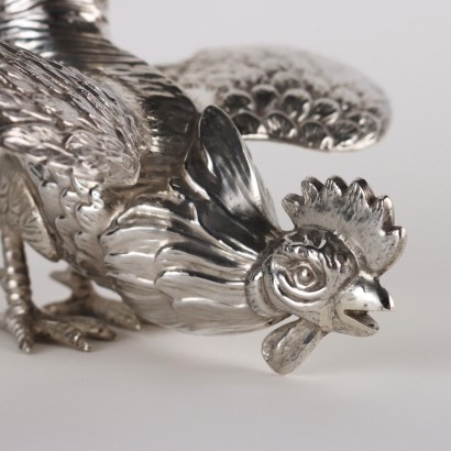 Coppia di Galli in Argento 925