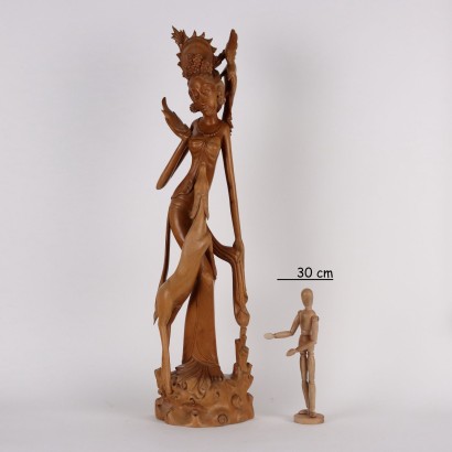 Sculpture Féminine en Teck