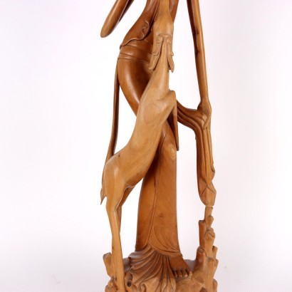 Sculpture Féminine en Teck