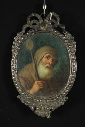 arte, pintura antigua, san francesco di paola, óleo sobre lienzo, plata marco, del siglo XVIII, la segunda mitad de los 700