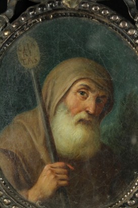 arte, pintura antigua, san francesco di paola, óleo sobre lienzo, plata marco, del siglo XVIII, la segunda mitad de los 700