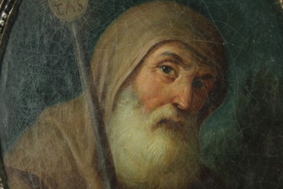 arte, pintura antigua, san francesco di paola, óleo sobre lienzo, plata marco, del siglo XVIII, la segunda mitad de los 700