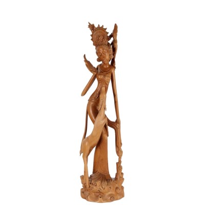 Sculpture Féminine en Teck