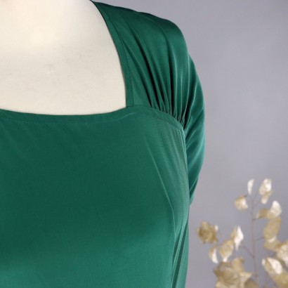 Robe Vintage en Soie Verte