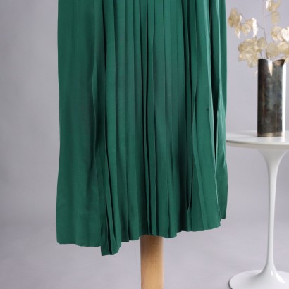 Robe Vintage en Soie Verte