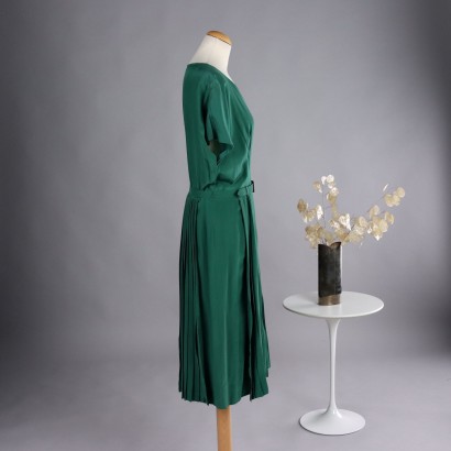 Robe Vintage en Soie Verte