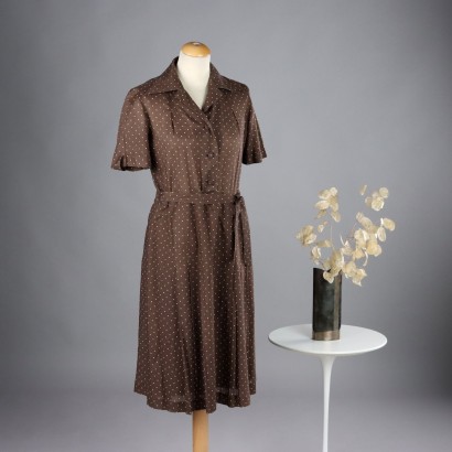 Abito Vintage in Cotone a Pois