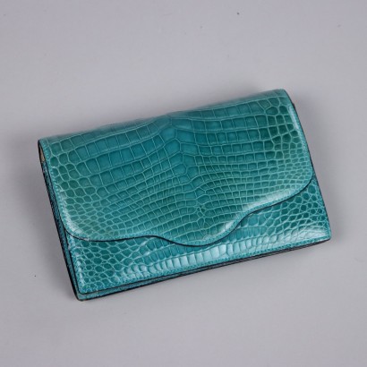 Pochette Vintage in Pelle Turchese