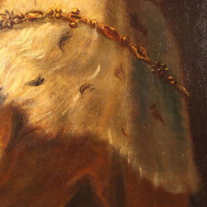 Painted with King David playing l0apost,King David playing the harp