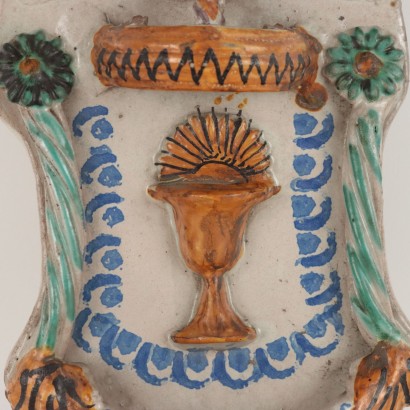 Acquasantiera in Ceramica Maiolicata Manif