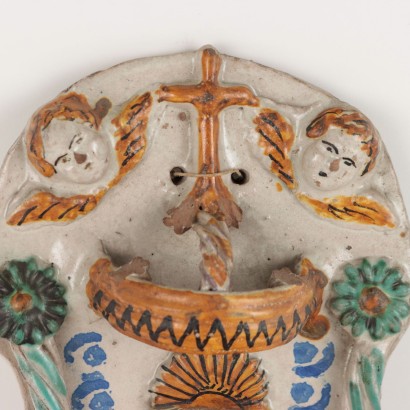 Acquasantiera in Ceramica Maiolicata Manif