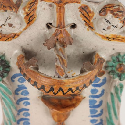 Acquasantiera in Ceramica Maiolicata Manif