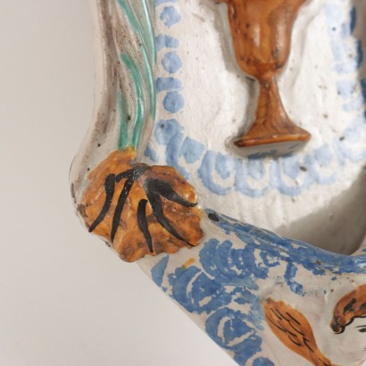 Acquasantiera in Ceramica Maiolicata Manif