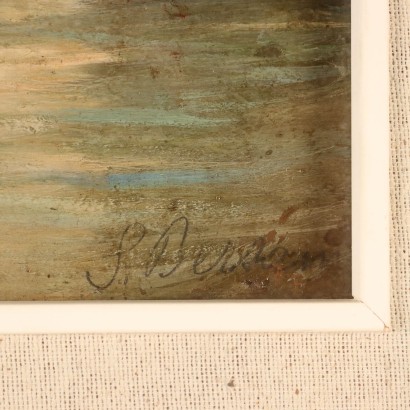 Peinture de Stefano Bersani, Aperçu avec moulin, Stefano Bersani, Stefano Bersani, Stefano Bersani, Stefano Bersani, Stefano Bersani