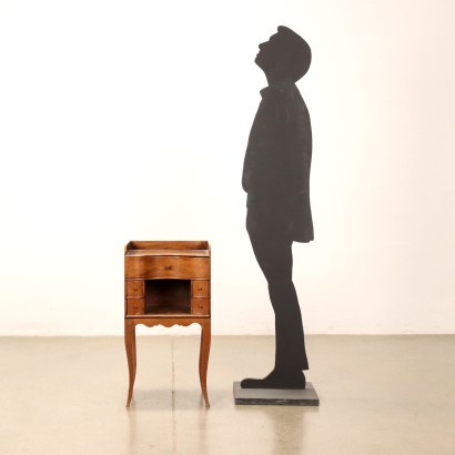 Comodino in Stile Barocchetto in Noce