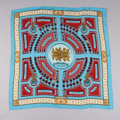 Hermes Foulard Vintage Versailles Turchese