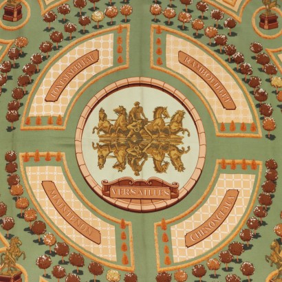 Hermes Foulard Vintage Versailles Verde