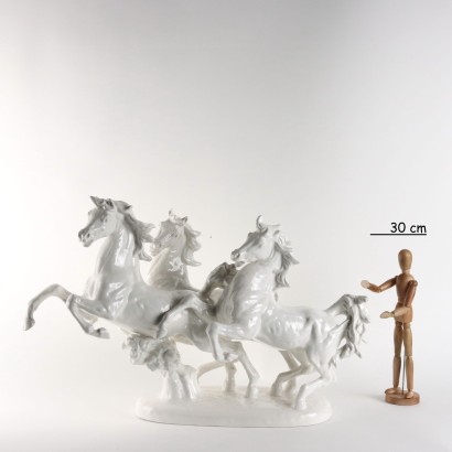 Horses in the Wild State Sculpture in P