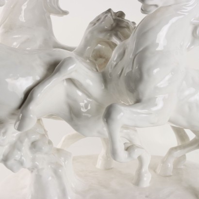 Horses in the Wild State Sculpture in P