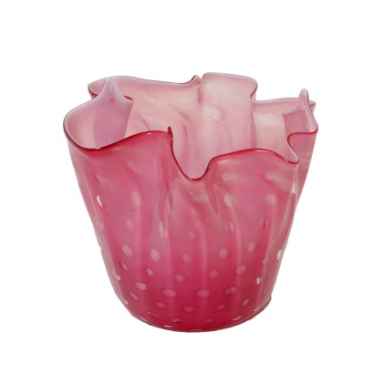 Vaso a Fazzoletto in Vetro di Murano