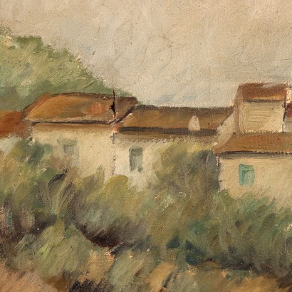 Peinture signée Pucci, Peinture de Silvio Pucci, Paysage toscan, Silvio Pucci, Peinture de Silvio Pucci, Silvio Pucci, Silvio Pucci