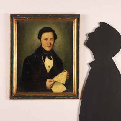 Gemalt mit Porträt eines Herrn 1841