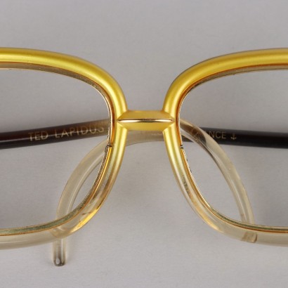 Ted Lapidus Gelbe und graue Brille
