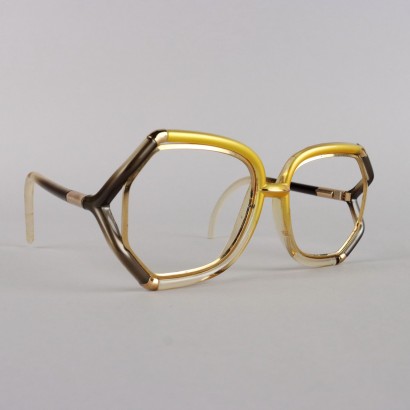 Ted Lapidus Gelbe und graue Brille